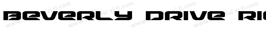 Beverly Drive Right Bold字体转换